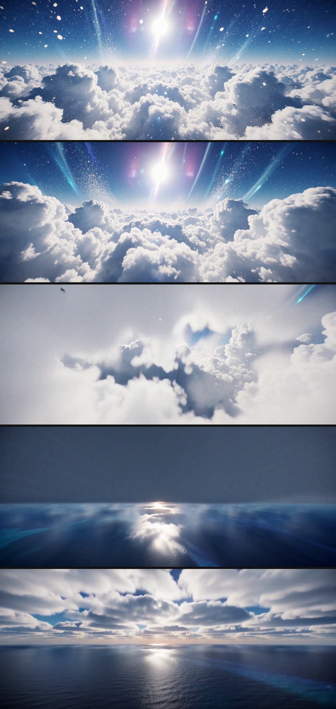 Descent through cloud: the look survives the first half and collapses on arrival