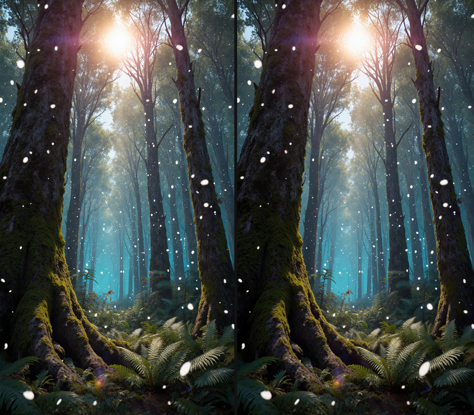 Left: the Flux still. Right: frame 0 of the generated clip, mean difference 7.8