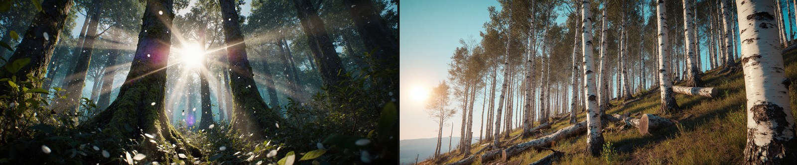 Left: counting language. Right: variety stated explicitly, with the composition pushed off centre